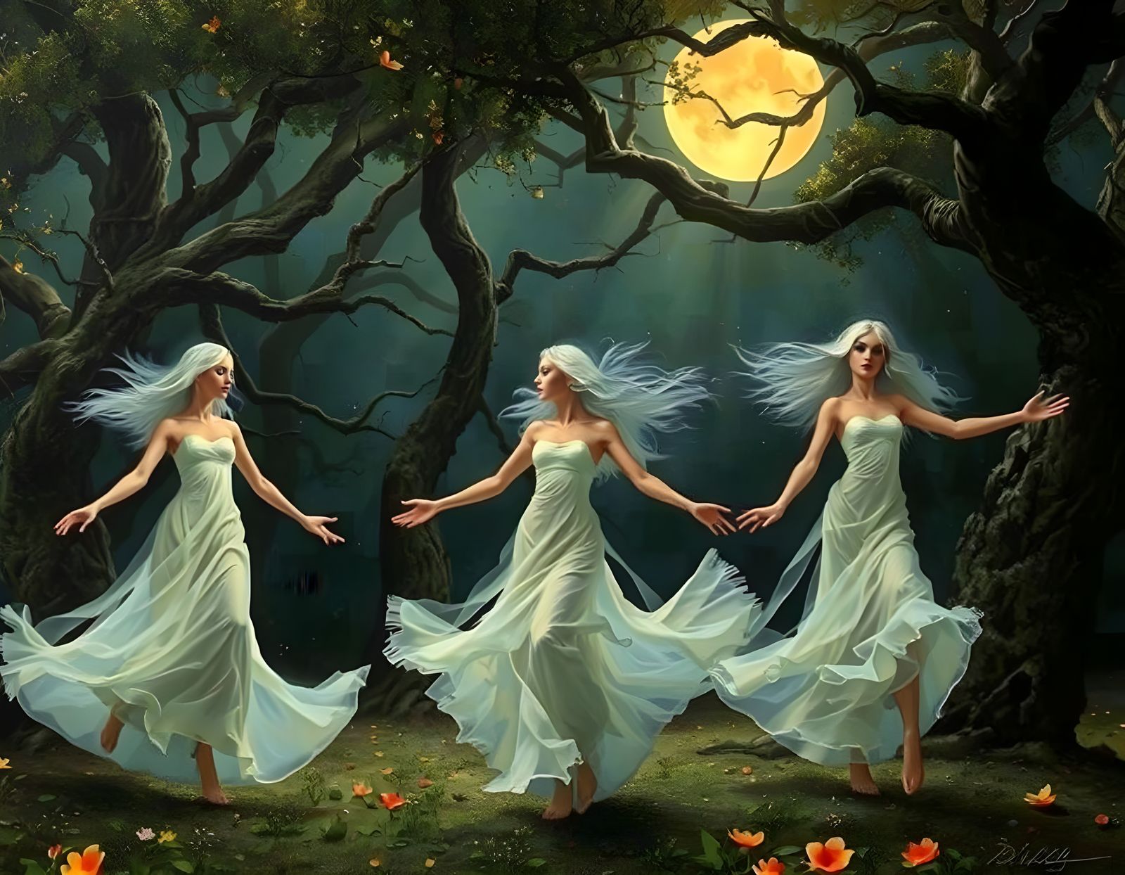 Samodivi Dance: Ghostly Figures in Comic Book Art