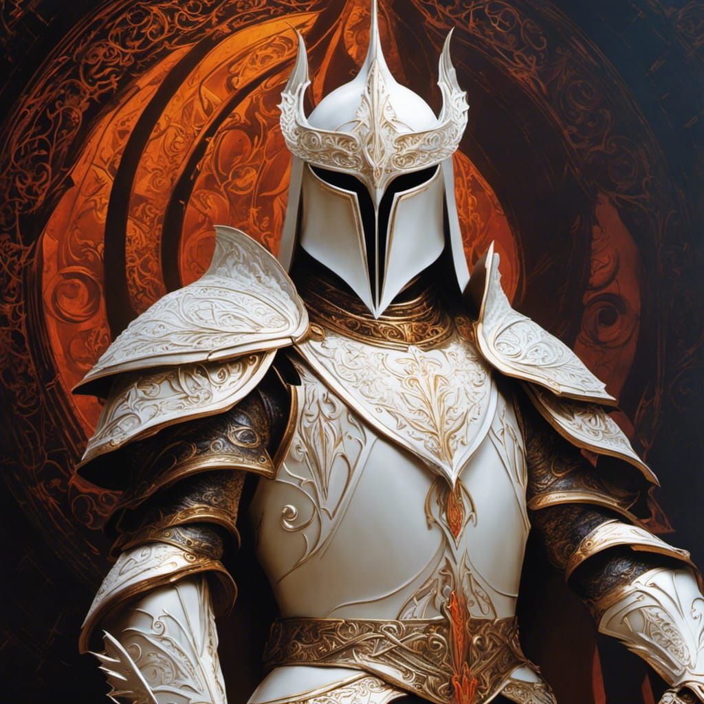 Sauron in Ornate Elvish Armor: Tolkien Art