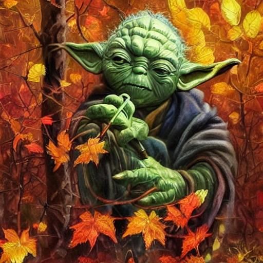 Yoda In Autumn