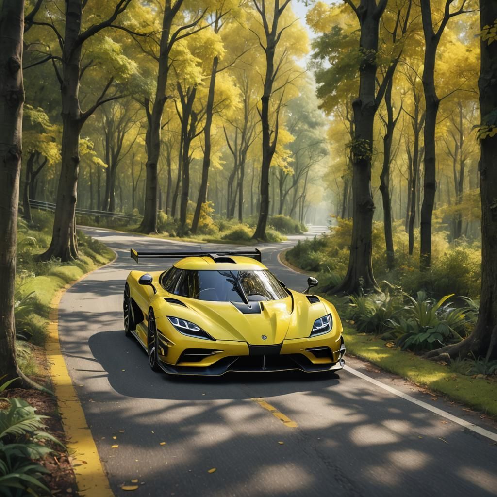 Yellow Koenigsegg Jesko