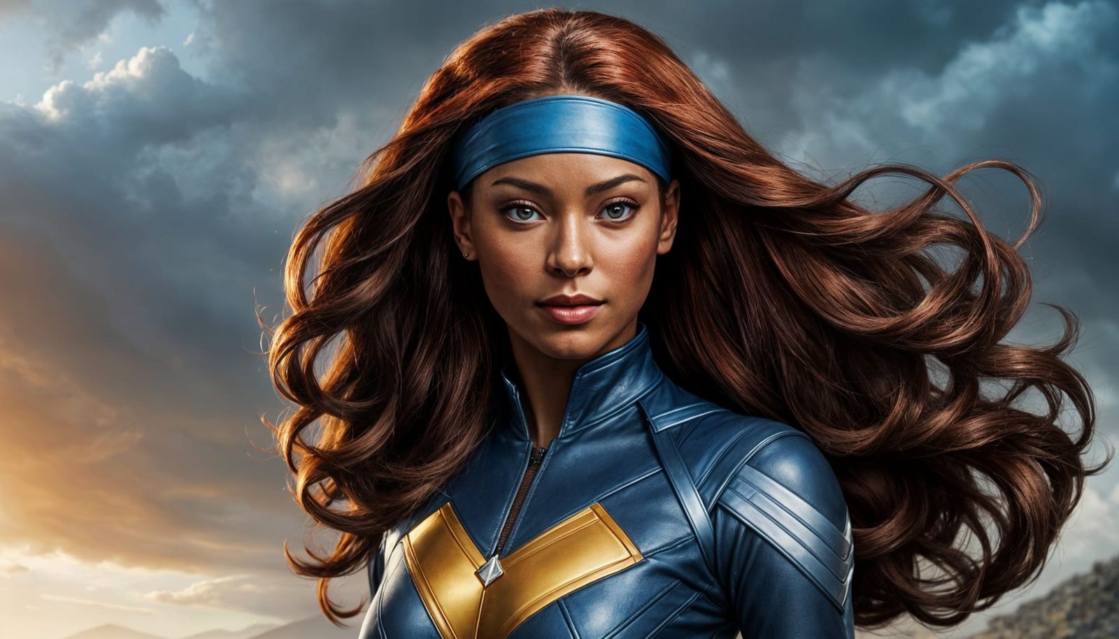 African American Jean Grey in X-Men Suit, Displaying Telepat...