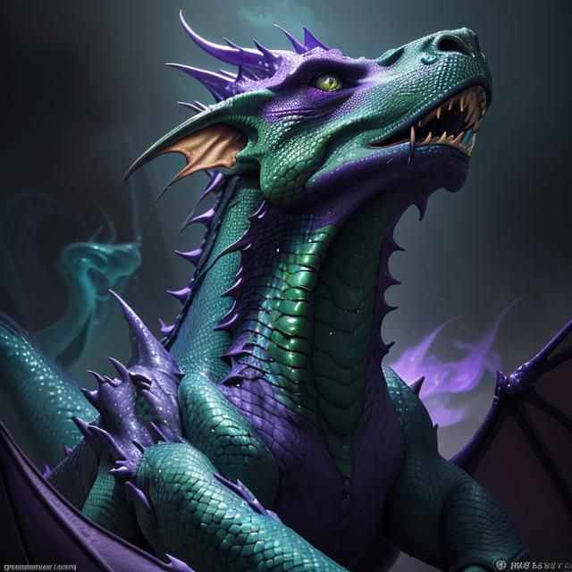 Vibrant Dragon Breathing Blue Flames: Hyperrealistic Splash ...