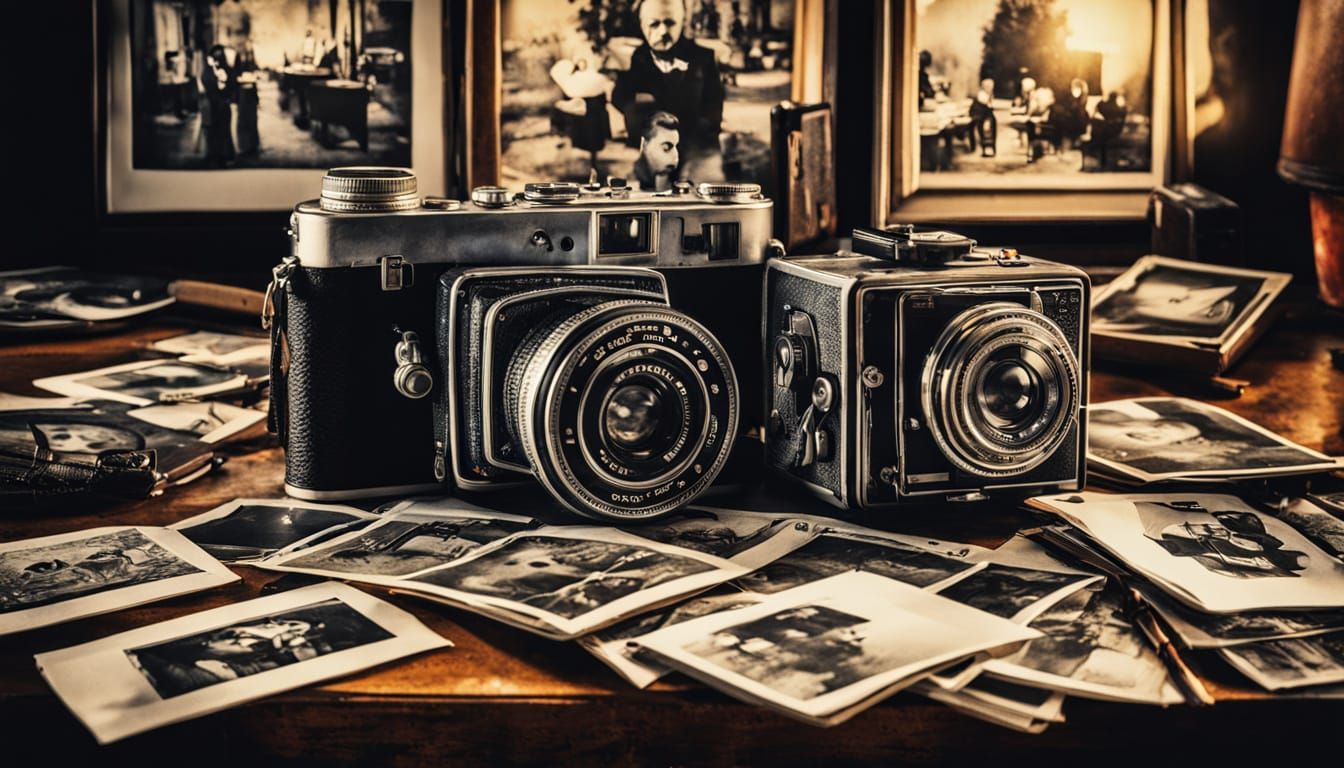 Antique Camera Surrounded by Portraits, Concept Art