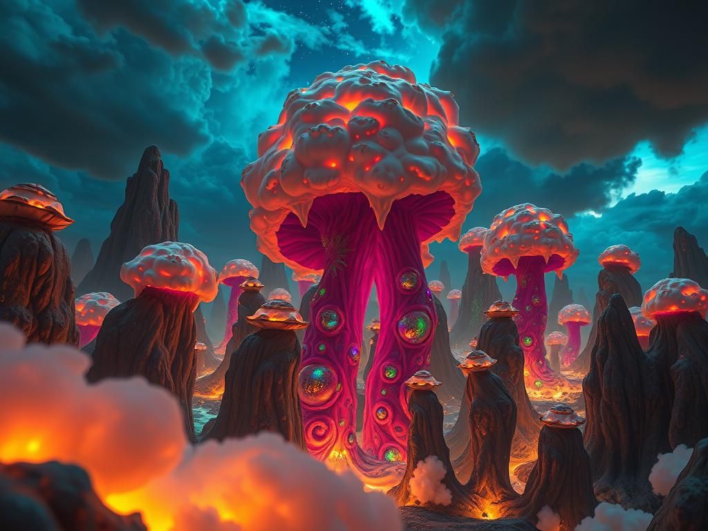 Morphosis of Kerfluffletown with Luminous Figures