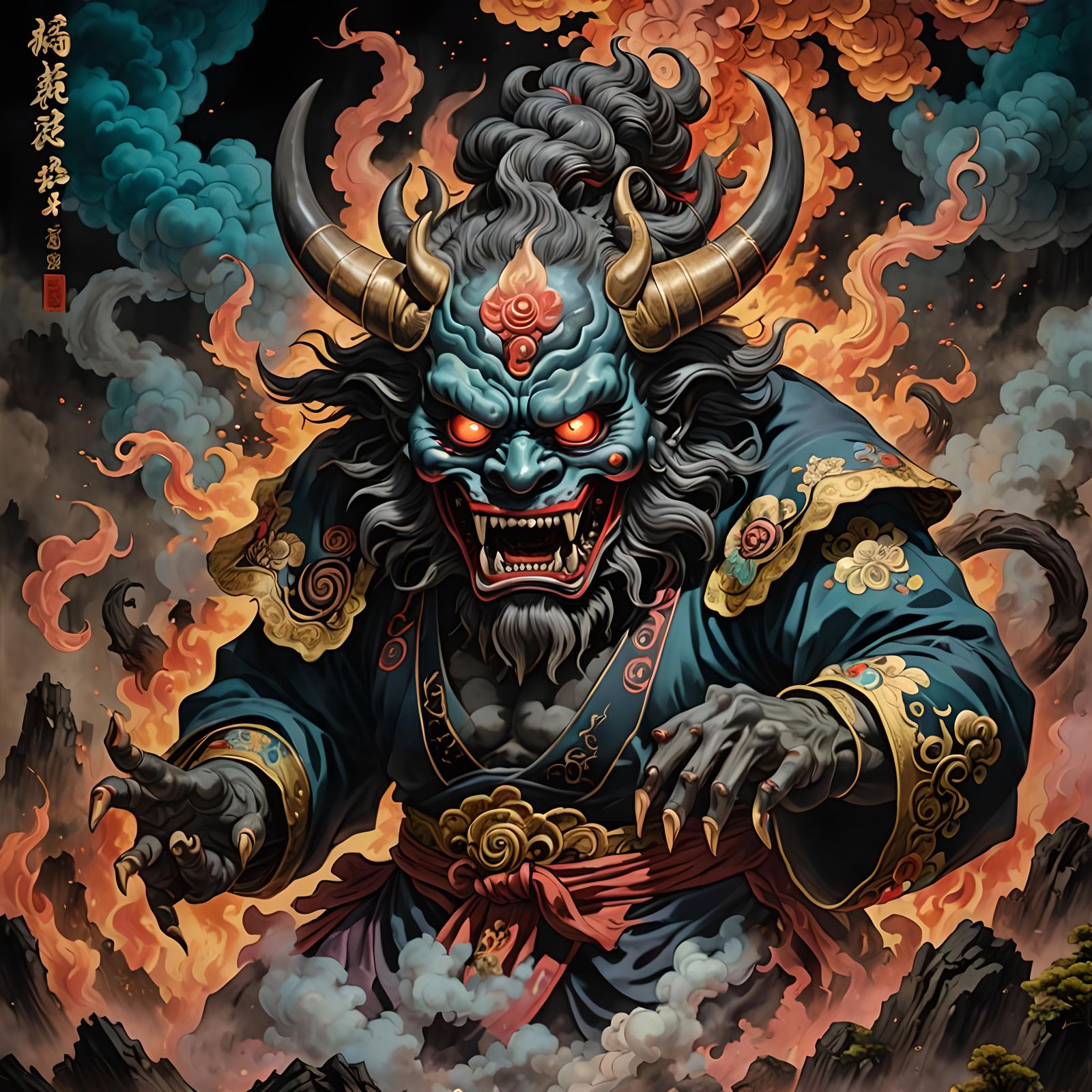 Enenra Yokai: Japanese Demon in Smoke