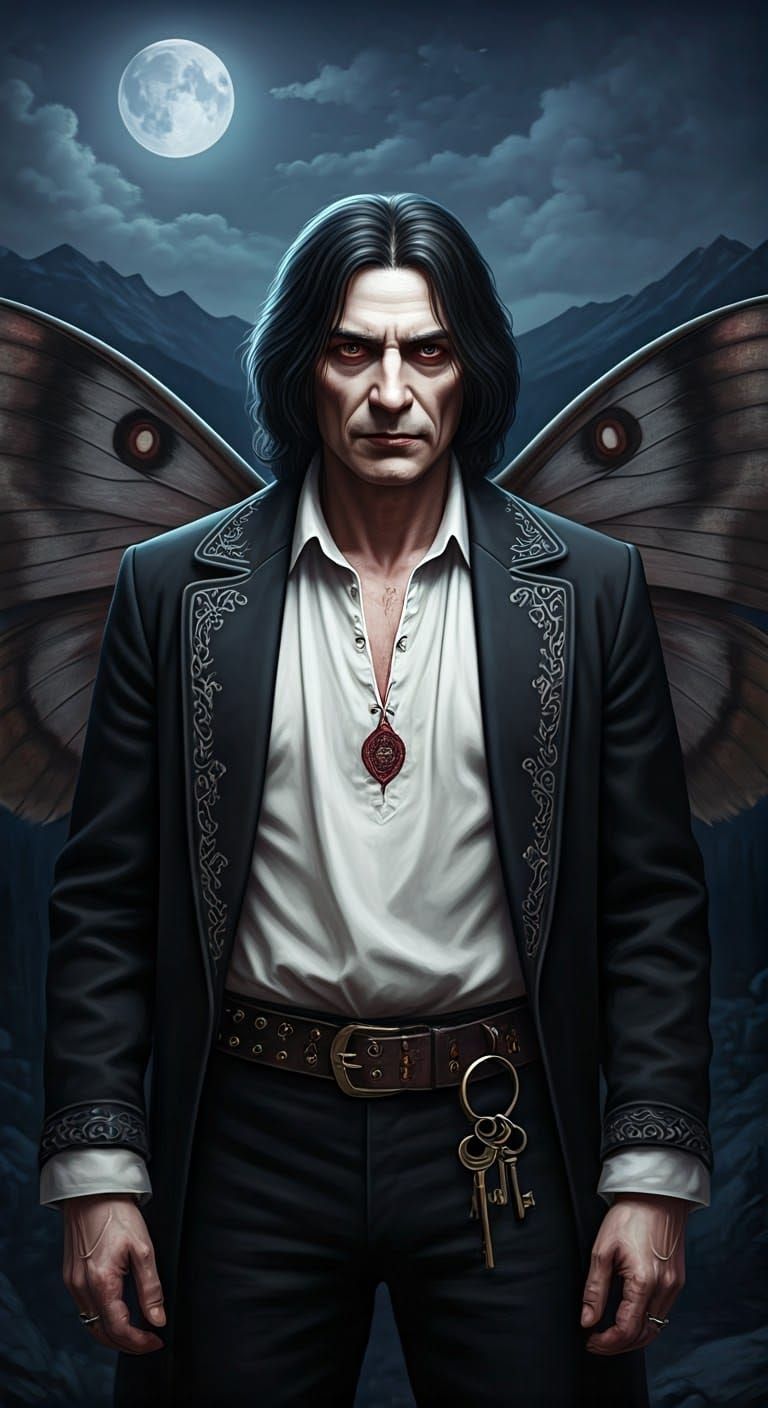 Carpathian Vampire in Beksiński-Giger Style