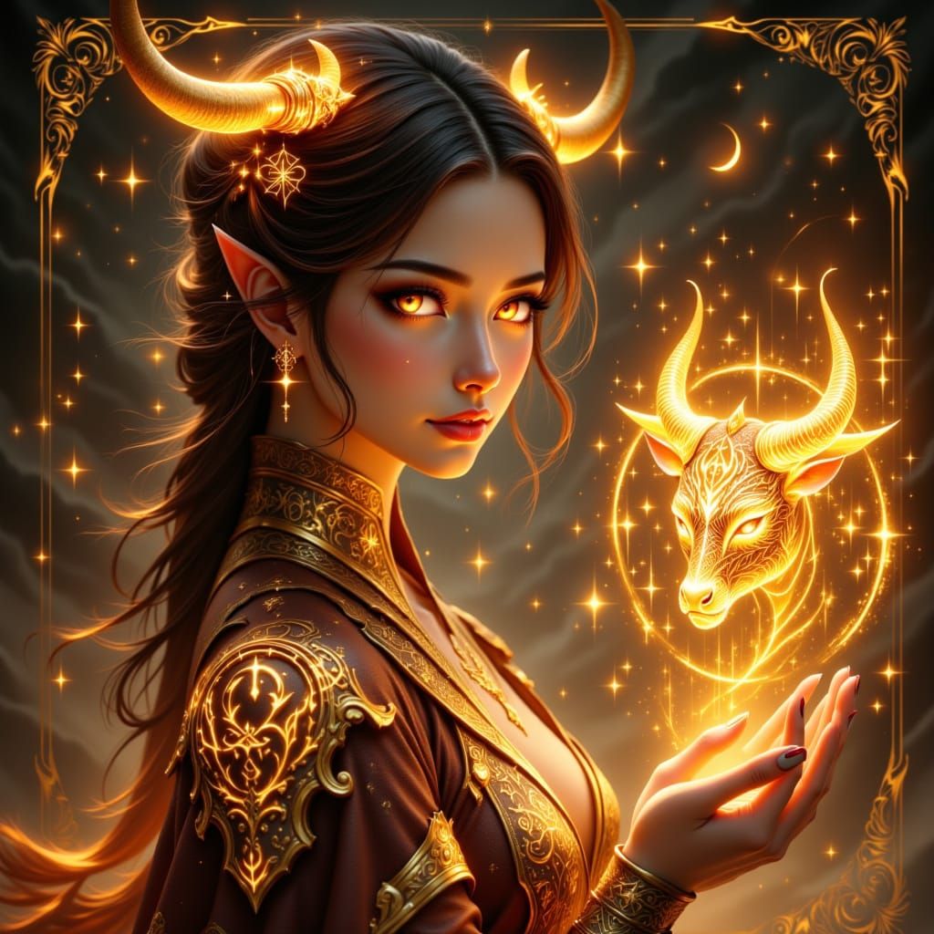 Ox Zodiac Anime Character Card in 3D