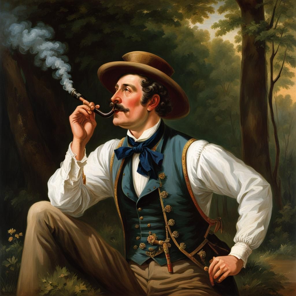 Gentlemen's Leisurely Walk in the 1820s