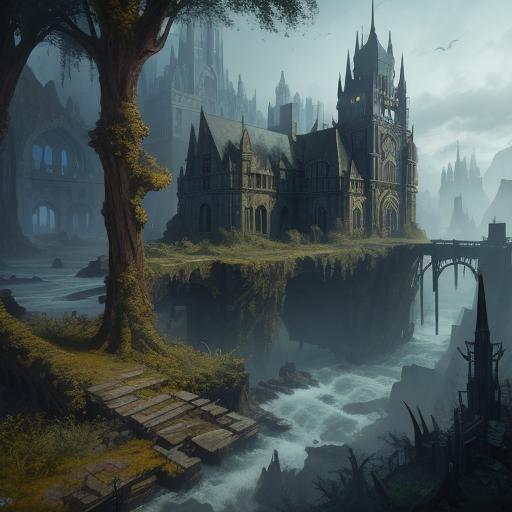 Detailed Matte Painting of Abandoned Places