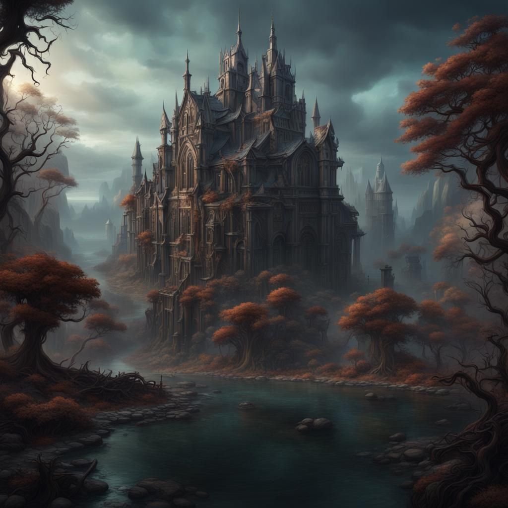 Eerie Landscape: Detailed Matte Painting in Unreal Engine