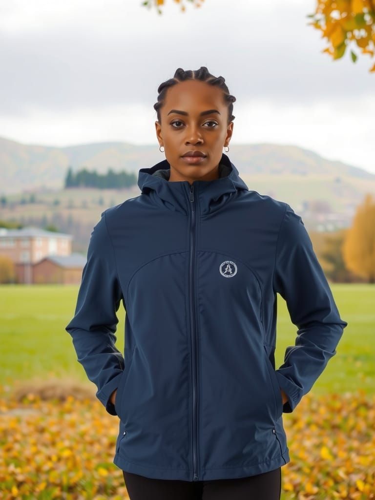 Autumn Portrait of Woman with Braids