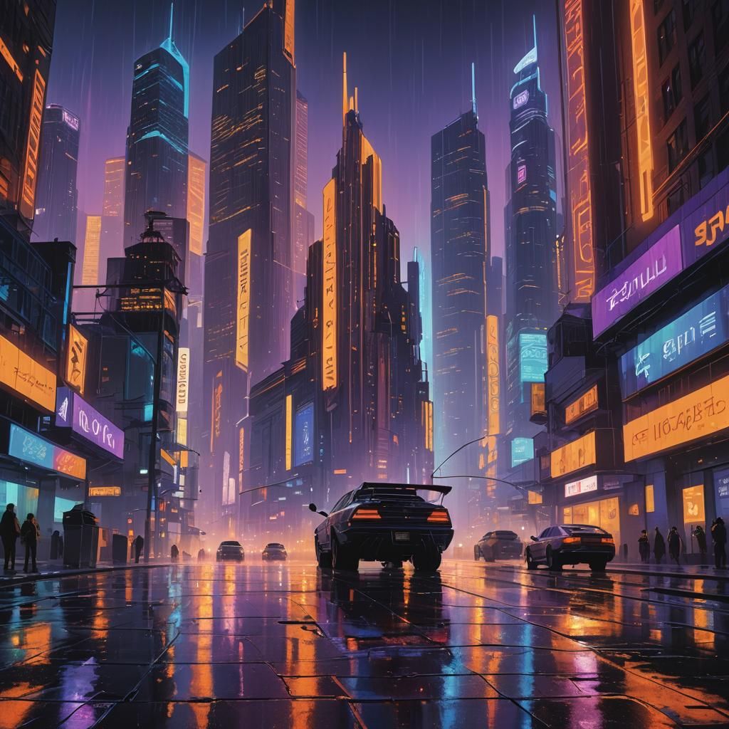 Cyberpunk St. Louis Cityscape in Gothic Style