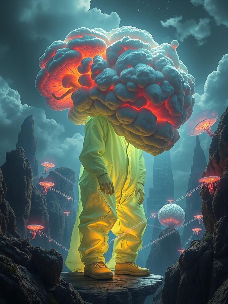 Bioluminescent Kerfluffles in Distorted Landscape