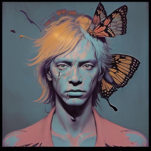 Surreal Butterfly: Detailed Matte Painting in 8k