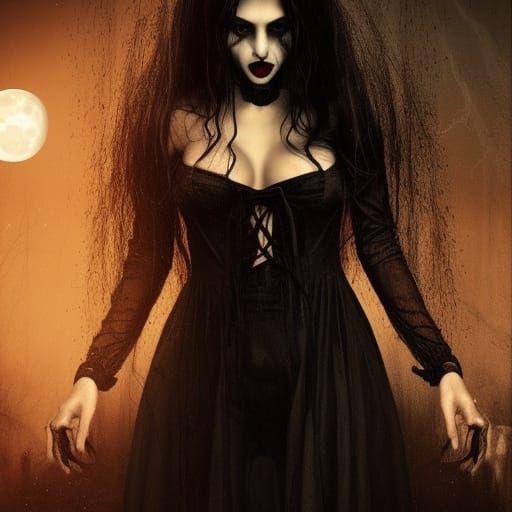 Ana de Armas as Vampire in Horror Style