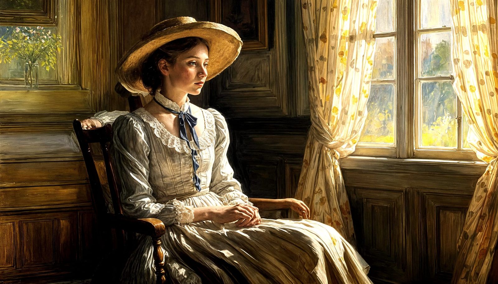 Interior Scene in Style of Carl Holsøe