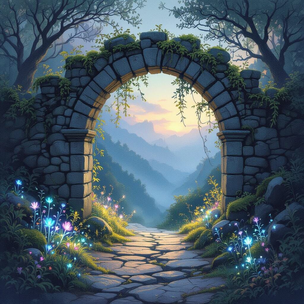 Mystical Archway to Hidden Valley at Twilight