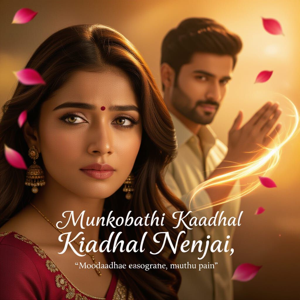 Emotional Portrait of South Asian Woman in Golden Light