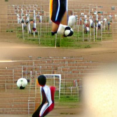 Soccer Player Free Kick in Action