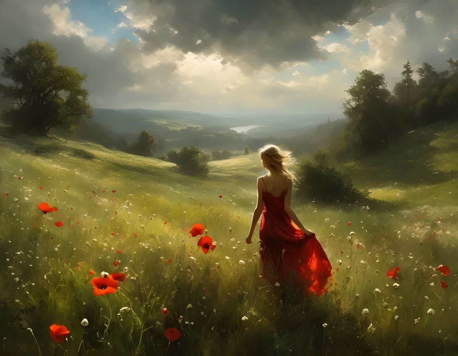 Abstract Green Minimalist Composition