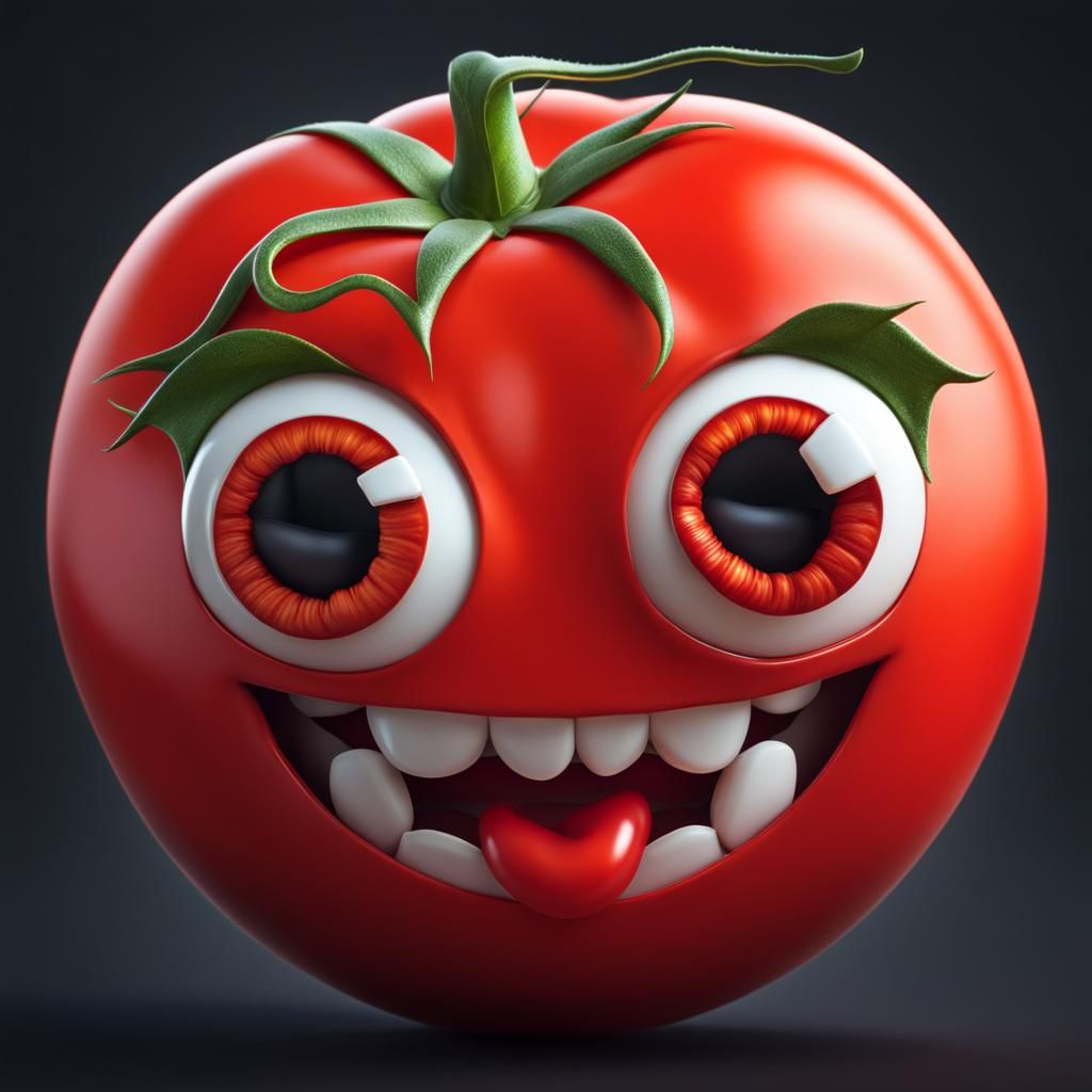 Adorable Tomato Character in Fantasy Style