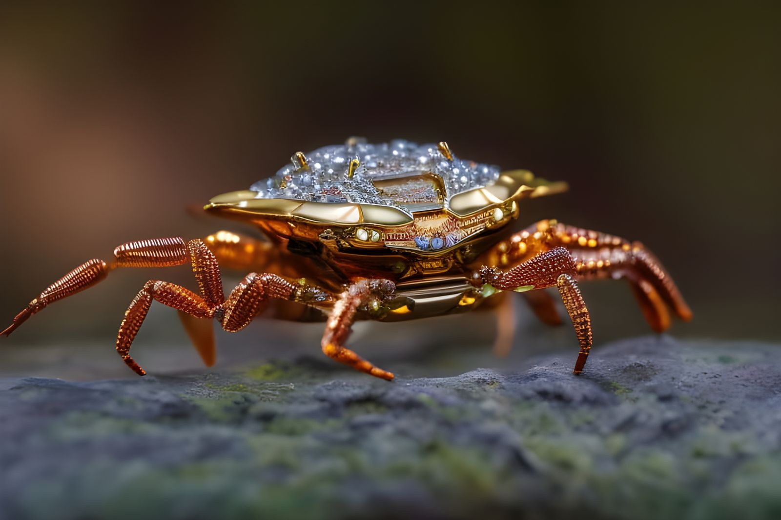 Bejeweled Crab God in Opulent Treasure Trove