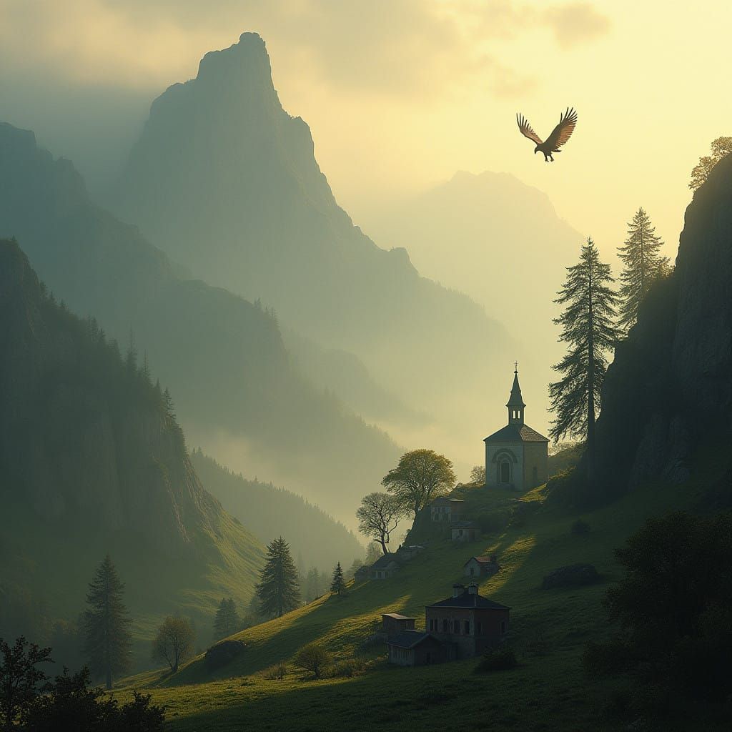 Serene Apennine Landscape with Eagle's Nest