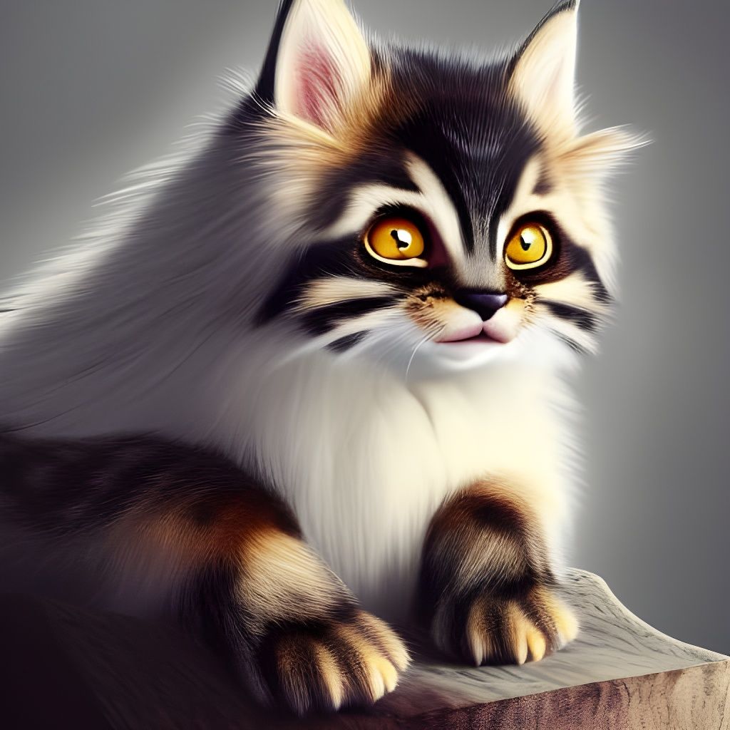 Adorable Kitten Sitting on Couch in 4K