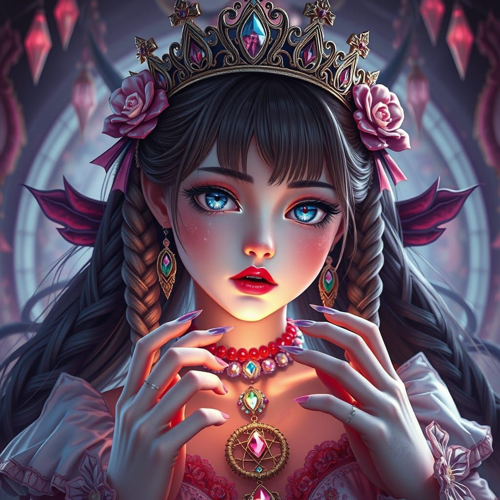 Anime Princess in Dark Fantasy Realism