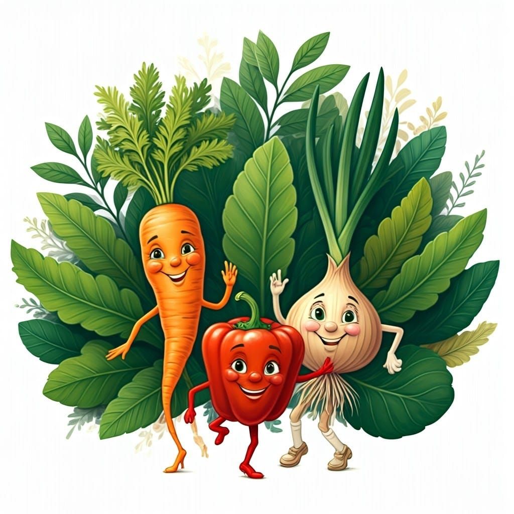 Whimsical Vegetable Dance Generated by AI