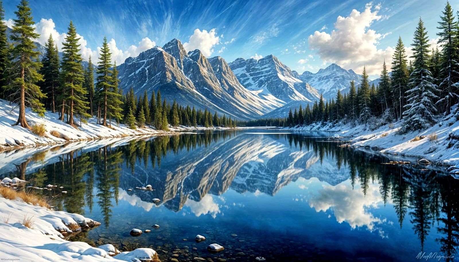 Mopriane Lake in Banff National Park Canada