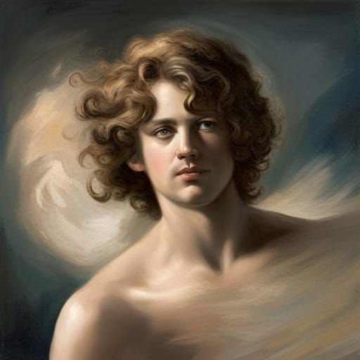 Dreamy Portrait of Hypnos, God of Sleep