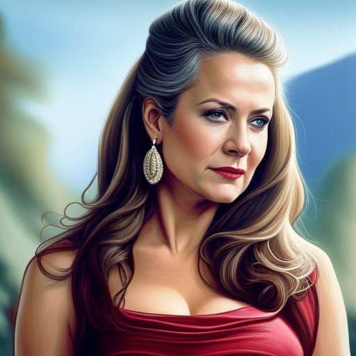 Hyperrealistic Portrait of Lynda Carter in Photorealistic St...