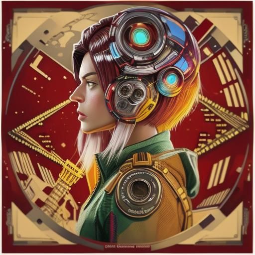 Neon Cityscape: Abstract Synthwave Art