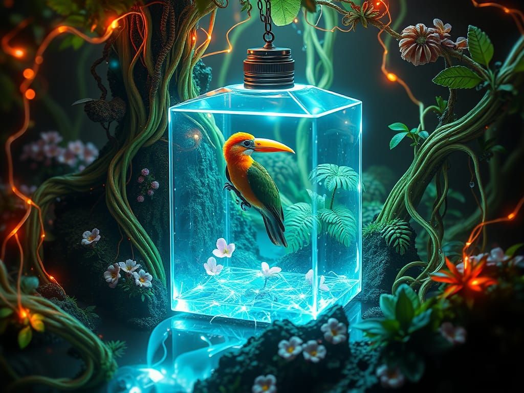 Mystical Bird Trapped in a Cosmic Lattice