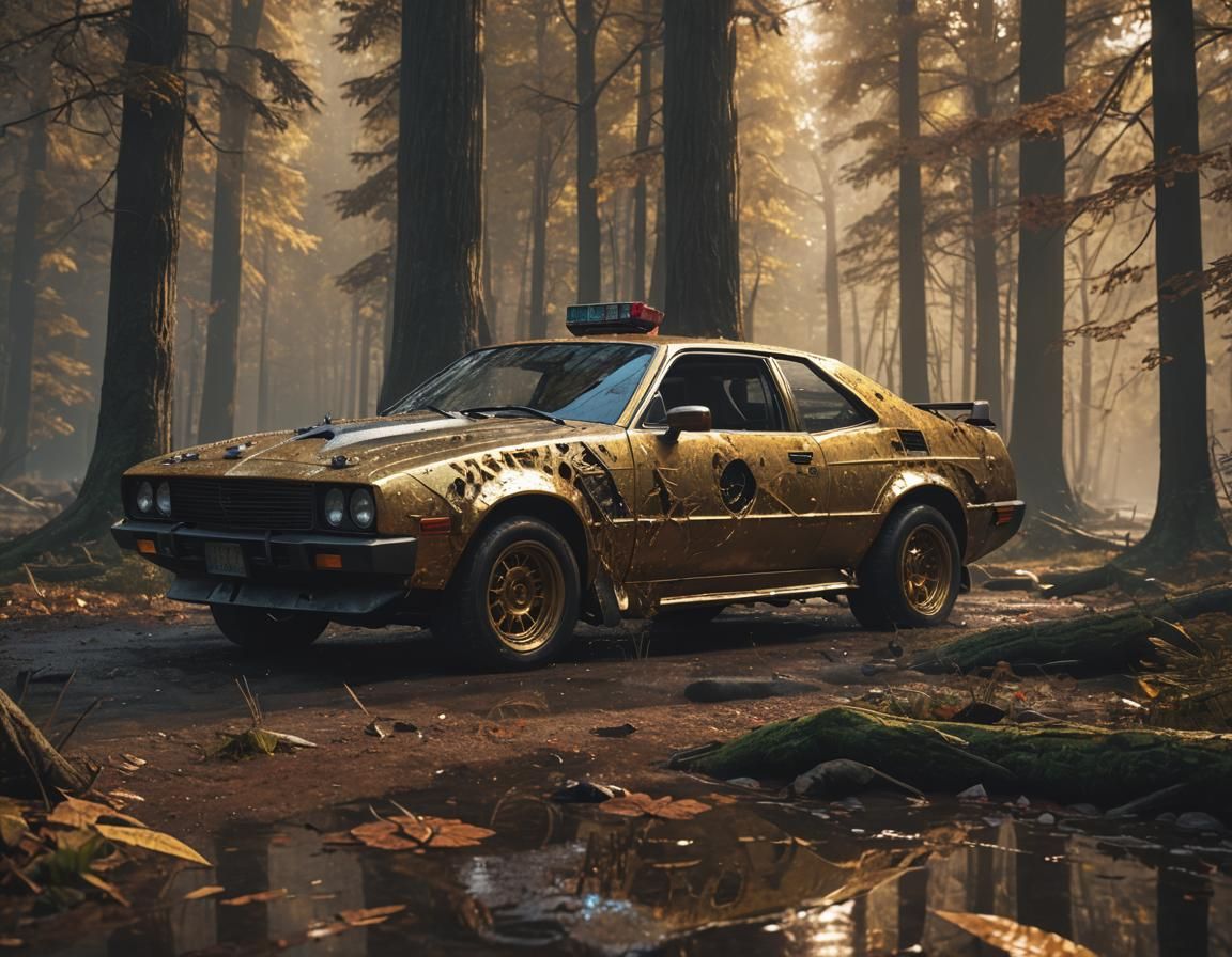 Car abandoned in Camp crystal lake