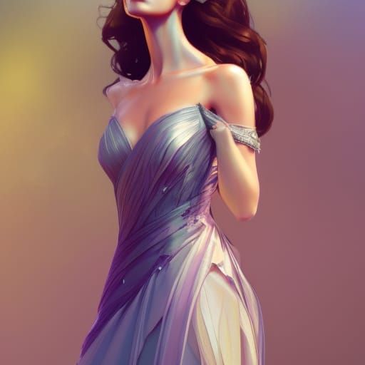 Hyperdetailed Prom Dress Portrait in Artgerm Style