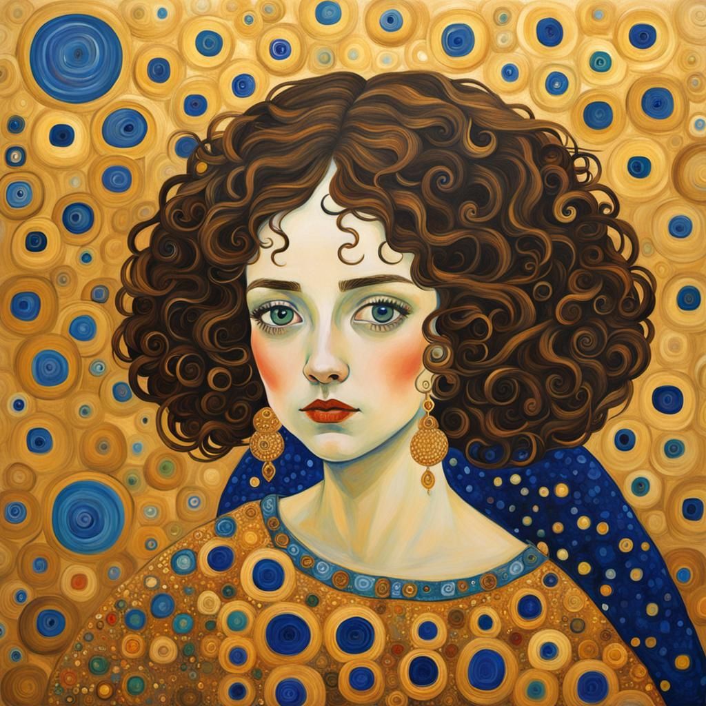 Art Nouveau Portrait in the Style of Klimt
