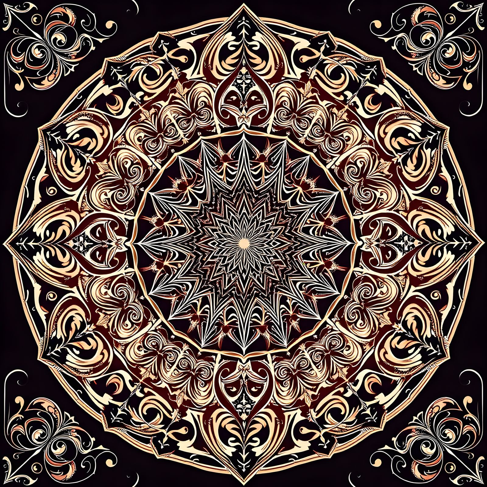 Golden Ratio Vector Mandala Design