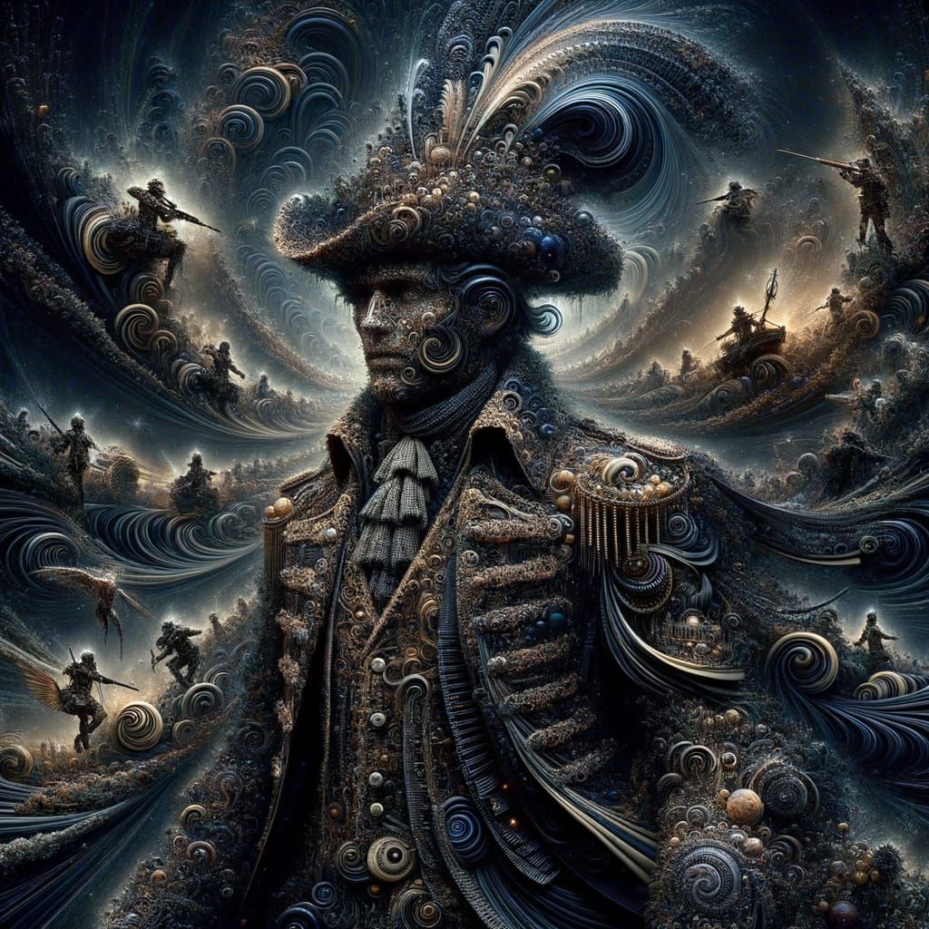 Surreal Military Entity Amid War Portals