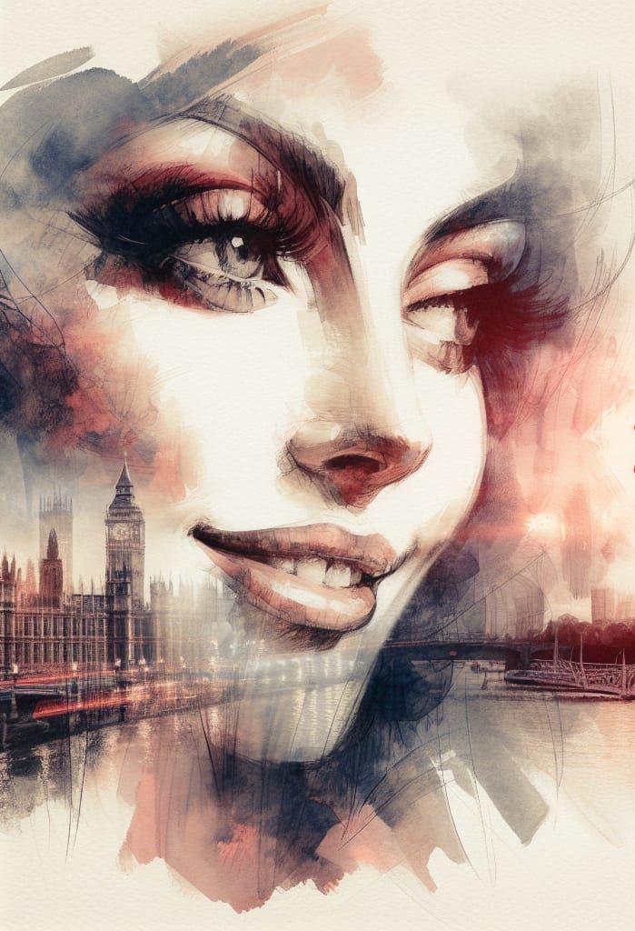 woman at london