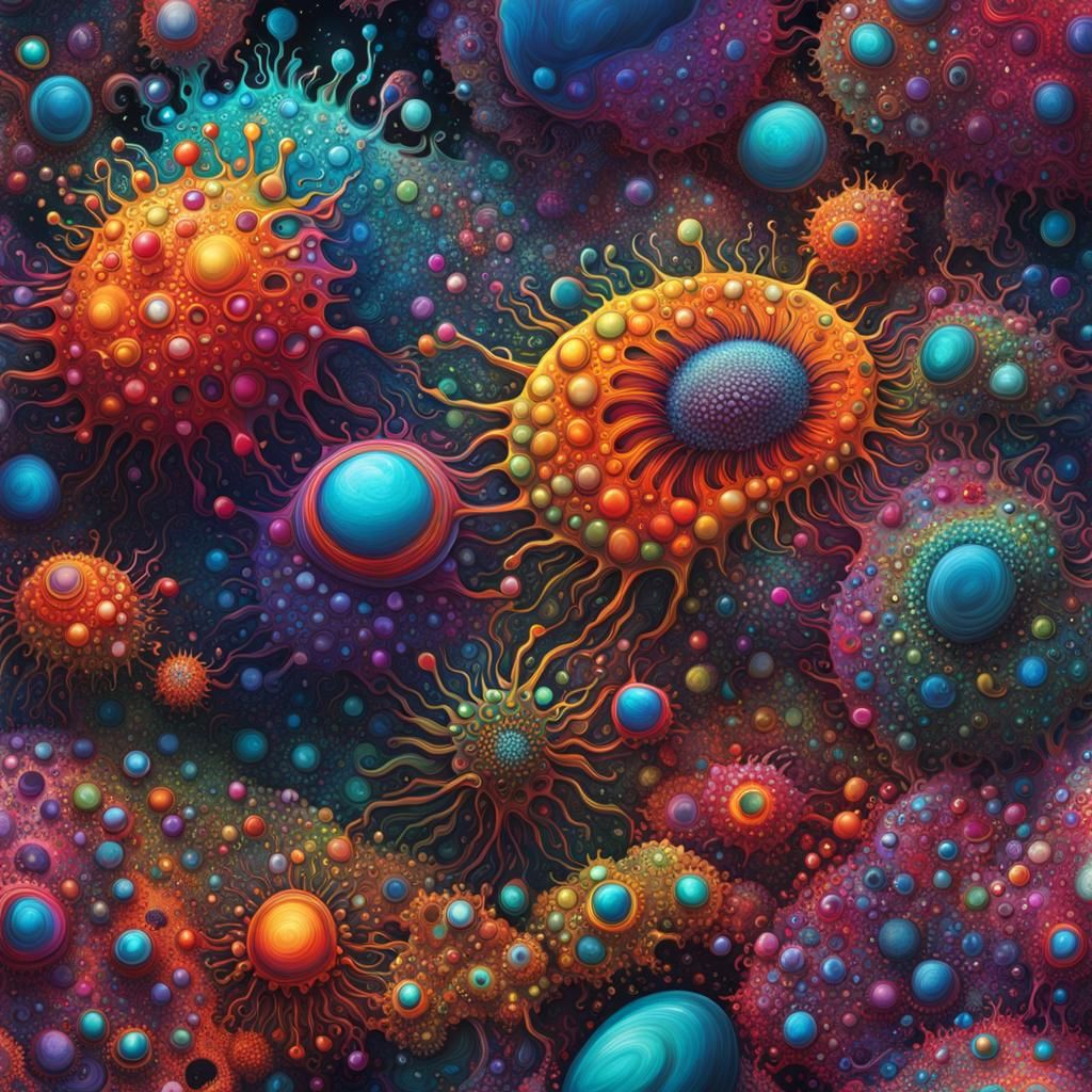 Hyper Detailed Amoeba Digital Art