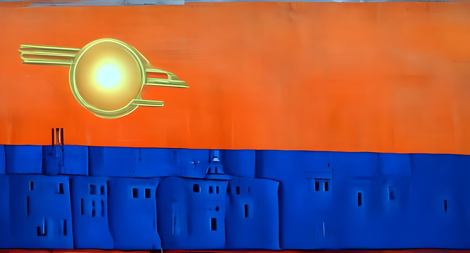 Pskov 1930s Soviet Sci-Fi Art in Block Colors