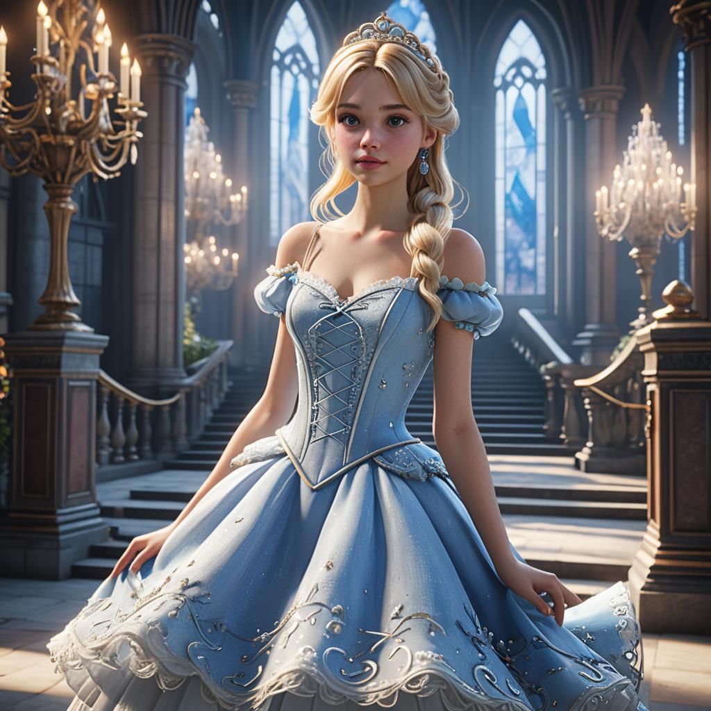 Modern Cinderella in Dreamcore Unreal Engine Style