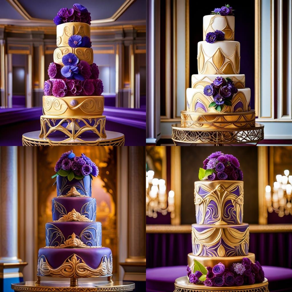 Art Nouveau Wedding Cake