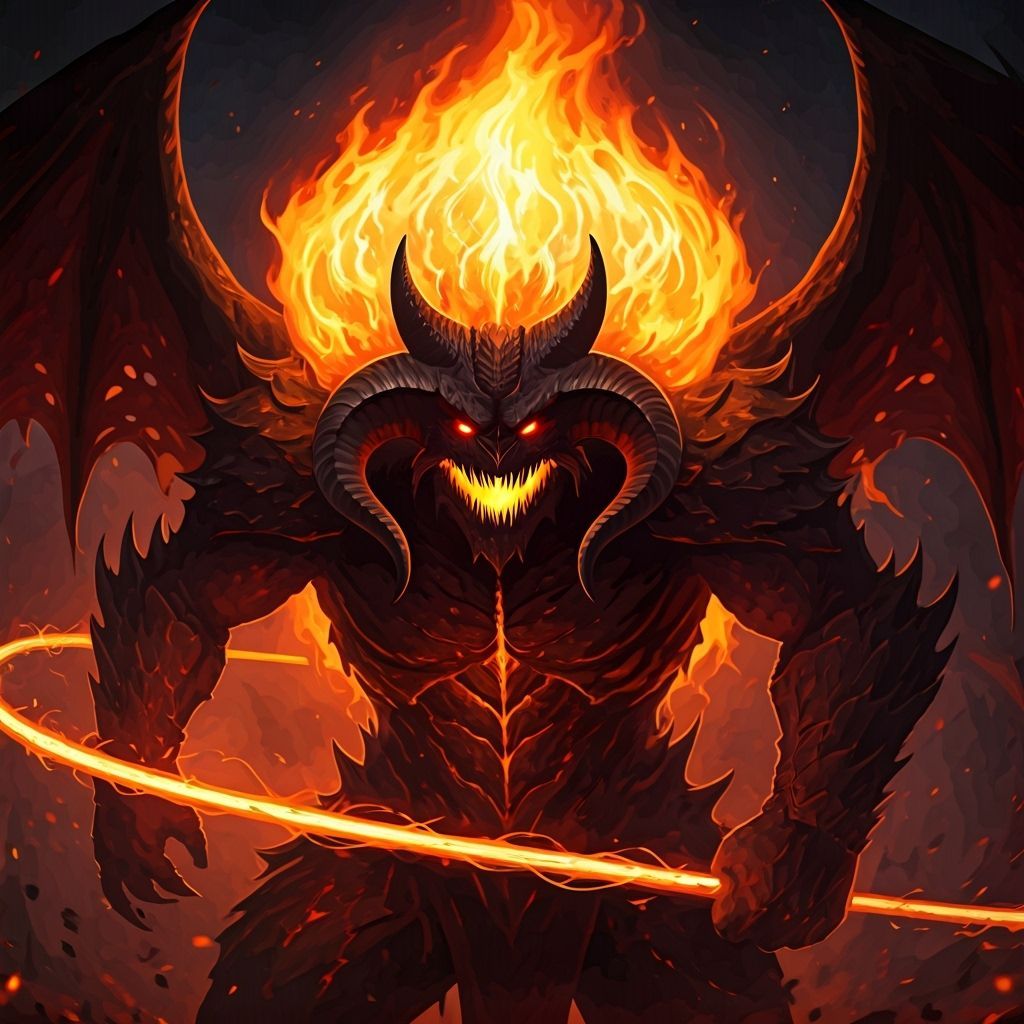 Epic Anime Balrog Demon of Shadow and Flame