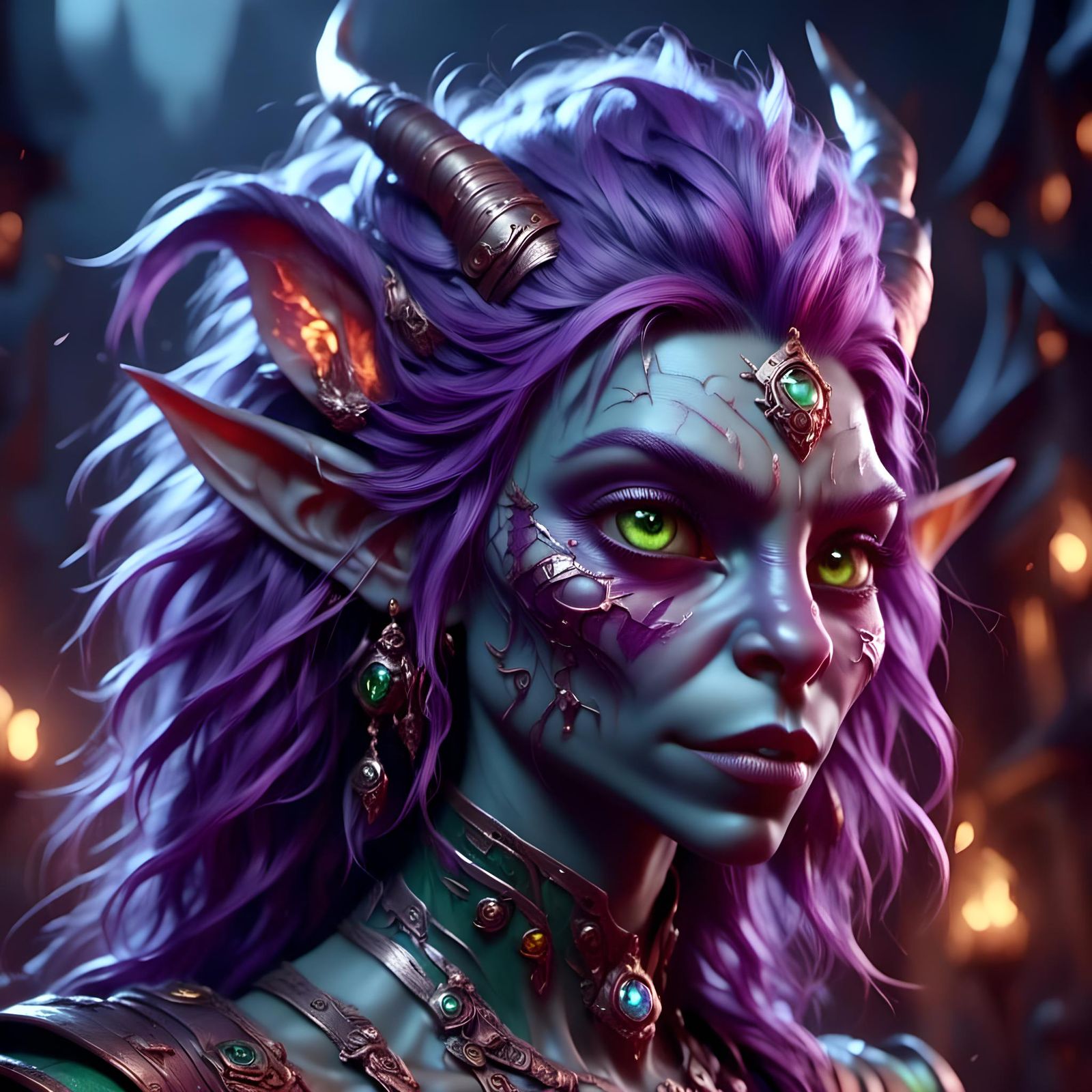 Purple Female Goblin