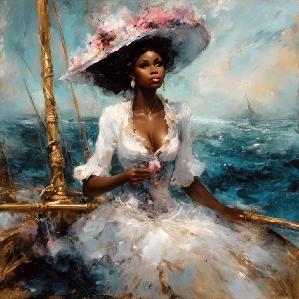 Legendary Flatboat Annie Christmas in Alcohol Ink Style