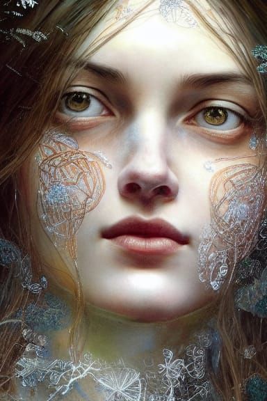 Celtic Beauty Portrait in Hyperrealism Style