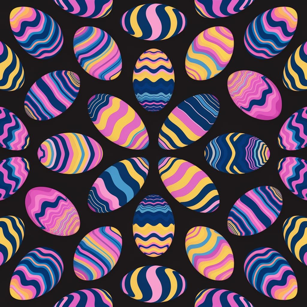 Psychedelic Easter Egg Maze in 3D
